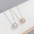 2021 New Circle Micro Zircon-Laid Necklace Female Special-Interest Design Ins Style Clavicle Chain Plated Real Gold Necklace Jewelry