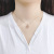 Japanese and Korean Diamond Smart Necklace Micro Rhinestone Peach Heart Necklace Elegant Ol Simple Inlaid Zircon Heart-Shaped Collarbone Necklace