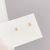 One Card Three Pairs Fashion Three-Piece Set Stud Earrings Bear Simple Micro Inlaid Zircon 925 Silver Ear Studs Earrings
