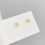 Sterling Silver Needle Micro Inlaid Zircon Color Small Female Stud Earrings Korean Style Student Minimalist One Card Three Pairs Suit Ear Rings