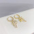 European and American Fashion Trendy Earrings Female Micro Inlaid Zircon Tropical Coconut Tree Ear Clip Temperament Wild Slim-Looking Face Earrings Jewelry