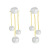 Sterling Silver Needle Personality Long Fringe Earrings Korean Fashion Elegant Pearl Earrings Anti-Lost Simple Ear Line Earrings