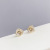 Full Diamond Elegant Korean Dongdaemun Earrings Sterling Silver Needle Micro Inlaid Zircon Simple Electroplated Real Gold Ear Studs Ornament