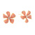 Korean Style New Sterling Silver Needle Color Shaped Four Pieces Petal Stud Earrings Sweet Flower Earrings Ins Style Female Earrings