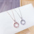 Cold Fashion Geometry Pattern Element Zircon Necklace Female South Korea Dongdaemun Internet Celebrity Ring Clavicle Chain Necklace Wholesale