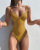 2020 New Foreign Trade Cross-Border Swimsuit Women's European and American Amazon Hot Solid Color Lady Sexy Swimsuit Women's One-Piece