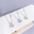 2020 New Butterfly Necklace Women's European and American Fashion Micro Inlaid Zircon Clavicle Chain Jewelry Necklace Ornament Source Factory