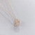 Japanese and Korean Diamond Smart Necklace Micro Rhinestone Peach Heart Necklace Elegant Ol Simple Inlaid Zircon Heart-Shaped Collarbone Necklace