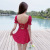 Fashion Split Women's Swimsuit 21 New Korean Style Retro Dots Boxer Skirt Slim Fit Slimming Swimsuit 058804