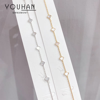 2020 New Shell Bracelet Female Korean Light Luxury Temperament Bracelet Mori Fashion Inlaid Shell Bracelet Ornament Wholesale