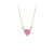 Korean Style Fashion Micro Inlay Pink Zircon Necklace Women's Online Red Fashion Clavicle Chain Environmentally Friendly Electroplated Real Gold Jewelry Ornament