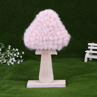 Creative Handmade Wool Felt Decoration Pink Small Tree Poke Crafts Photography Prop Decoration Factory Customization