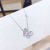 2020 New Butterfly Necklace Women's European and American Fashion Micro Inlaid Zircon Clavicle Chain Jewelry Necklace Ornament Source Factory