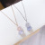 Super Flash Zircon Necklace Women's Fashionable Rose Gold Titanium Steel Clavicle Chain New Fashionable Dignified Pendant Necklace Ornament