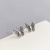2020 New Japanese and Korean Style Sterling Silver Needle Zircon Butterfly Studs Fashion All-Match Female Silver Pin Earrings Exaggerated Earrings
