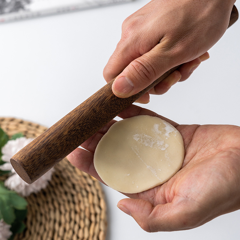 信发鸡翅木擀面杖家用木质擀面棍烘焙工具圆柱形饺子皮面杖压面棍