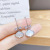 2020 New Korean Graceful Online Influencer Bow Zircon Stud Earrings Gold Plated Sterling Silver Needle Fritillary Earrings Jewelry