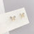 Korean Style Simple Zircon Earrings Wholesale Sterling Silver Needle Small Fashion Bowknot Earrings Cute Student Earrings