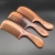 Factory Direct Sales Natural Log Genuine Peach Wooden Comb Extra Large Handle Comb Wide Tooth Fine Tooth Beauty Comb