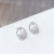 Full Diamond Mori Style Japanese and Korean Sterling Silver Needle Fashion Temperament Multi-Circle Rhinestone round Ring Earrings Girl Heart Jewelry Earrings