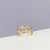 Simple All-Match Open-Cut Beautiful Micro-Inlaid Diamond Girlish Style Elegant Finger Ring Fashion Student Ring