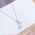 Cross-Border Quake Necklace Micro Inlaid Zircon Clavicle Chain Environmental Protection Electroplating Real Gold Necklace Female Creative Personality Ornament