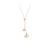 2020 New Pull-out Full Diamond Opal Fan-Shaped Small Skirt Pendant Titanium Steel Necklace Multiple Ways to Wear Jewelry