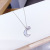 Star Moon Necklace Women's Fashion Korean White Shell Shell Star Moon Necklace Girls' Clavicle Chain Women's Necklace Ornament