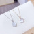 Korean Simple Graceful Opal round Beads Exquisite Micro-Inlaid Necklace Young Girl Personalized All-Match Clavicle Chain Neck Chain Wholesale