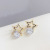 Sterling Silver Needle Korean Stud Earrings Temperamental, Simple and Personalized Pentagram Zircon Earrings Exquisite and Versatile Girly Heart-Shaped Earrings