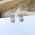 Zircon Micro-Inlaid Internet Celebrity Small Ear Studs Female Fruit Pineapple 925 Silver Pin Earrings Anti-Allergy Rose Gold Jewelry