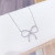 Japanese and Korean New Bow Necklace Women's Micro-Inlaid Diamond Clavicle Chain Temperament All-Match Accessories Women's Jewelry Jewelry