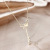 Tiktok Xiaohongshu New Bow Tassel Necklace Two-Color Short Clavicle Chain Trendy Temperament Internet-Famous Crystal Necklace