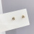 Korean Style Multi-Pair Set Earrings Korean Style Sterling Silver Needle Temperament Three-Piece Earrings Set Three Pairs of Zircon Earrings Gold Plated