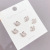 Three-Piece Set Zircon Set Series Korean Style Sterling Silver Needle All-Match Temperament Little Swan Earrings Delicate Earrings