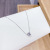 Small Sugar Cube Women's Diamond Necklace Japanese and Korean New Small Fresh Trend Graceful Online Influencer Same Clavicle Chain Necklace