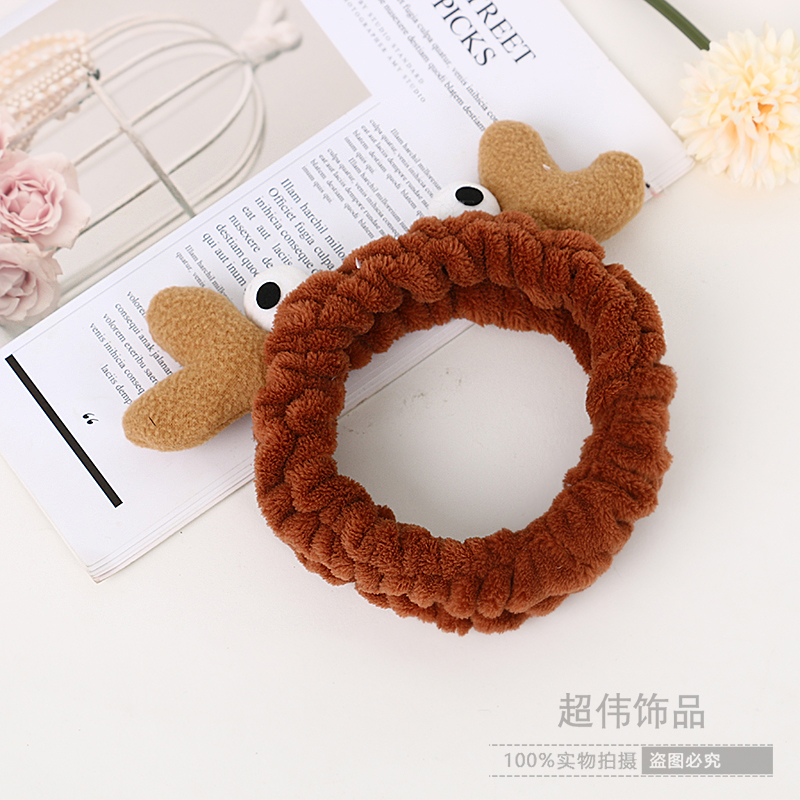 鹿角发带女洗脸简约网红化妆敷面膜头箍韩国可爱超萌发饰发箍头饰