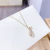 2020 New Classic Fashion Purse Titanium Steel Necklace Micro-Inlaid 3A Zircon Necklace Exquisite and Versatile Clavicle Chain Jewelry