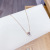 Small Sugar Cube Women's Diamond Necklace Japanese and Korean New Small Fresh Trend Graceful Online Influencer Same Clavicle Chain Necklace