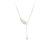 Real Gold Plating Shell Wings Necklace Female Tassel Clavicle Chain Trendy Cold Simple Net Trend Design Necklace