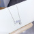 Fashion Love Letter Girls' Necklace Japanese and Korean New Versatile Zircon Peach Heart Clavicle Chain Love Necklace Wholesale