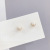 Earrings Sterling Silver Needle Three Pairs Fine Zircon-Embedded Earrings Korean Style Personality Pearl One Card Multi-Pair Earings Set for Women