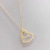 European and American Heart-Shaped Large and Small Diamond-Embedded Heart-Shaped Pendant Factory Direct Sales Spot Gold-Plated Zircon Peach Heart Necklace Wholesale