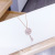 Internet Celebrity Rotating Key Necklace Female Rose Gold Clavicle Chain Student Necklace Temperament Trend Design Necklace Female Jewelry