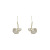 Real Gold Plating S925 Silver Hook Korean Ginkgo Leaf Petite Earrings Women's Exquisite Fine Zircon-Embedded Earrings Fashion Earrings