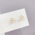Korean Earrings Rhinestone Zircon Ear Studs Shell Clover Trendy Design Personalized Earrings Female Accessories One Piece Dropshipping