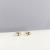Micro Inlaid Zircon Skull Three-Piece Earrings Small Personality One Card Three Pairs Combination Sterling Silver Needle Earrings Earrings for Women