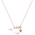 Fashion Love Letter Girls' Necklace Japanese and Korean New Versatile Zircon Peach Heart Clavicle Chain Love Necklace Wholesale