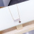 Fashion Love Letter Girls' Necklace Japanese and Korean New Versatile Zircon Peach Heart Clavicle Chain Love Necklace Wholesale