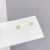 Dongdaemun Micro Inlaid Zircon Petal Stud Earrings Women's One Card Three Pairs Earrings Set Sterling Silver Needle Ornament